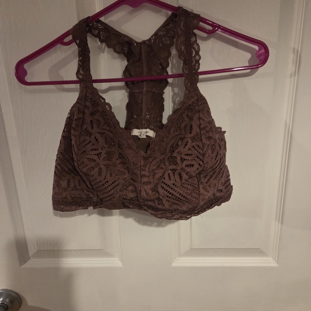 Maurices Lace Bralette in Chocolate Brown